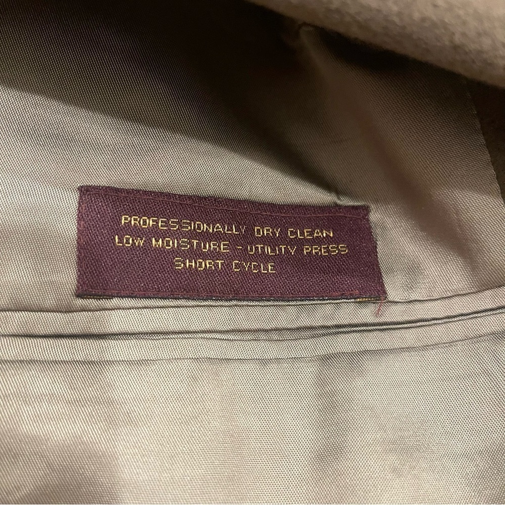 Vtg Jos A Bank Blazer Mens Large Brown 100% Camel Hair Lined Sport Coat Button - Picture 12 of 13